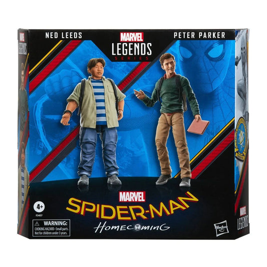 Spider-Man Homecoming Marvel Legends Ned Leeds and Peter Parker 6-inch Action Figure 2-Pack