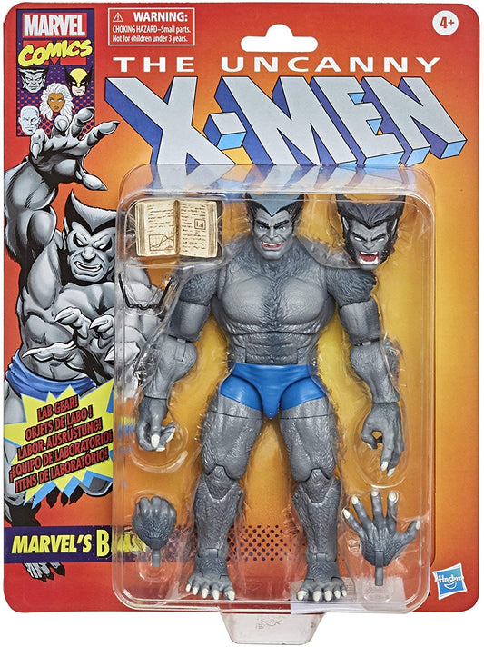 X-Men Marvel Legends Series 6-Inch Retro Gray Beast Action Figure