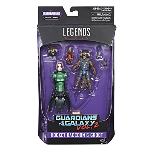 Marvel Guardians of the Galaxy Legends Series Rocket Raccoon & Groot, 6-inch (Mantis BAF)