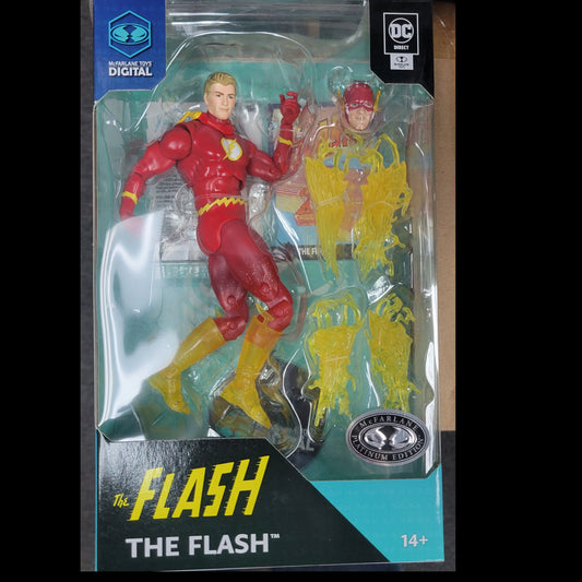 DC Wave 3 Flash Platinum Speed Force 7-Inch Scale Action Figure with McFarlane Toys Digital Collectible