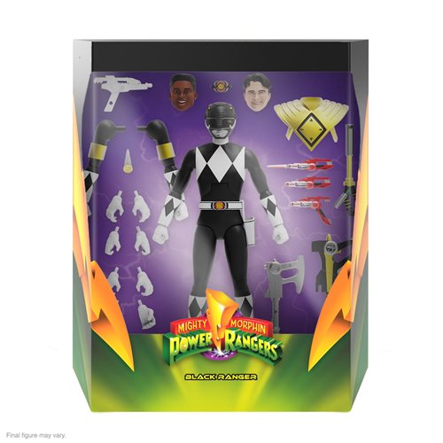Power Rangers Ultimates Black Ranger 7-Inch Action Figure Super7