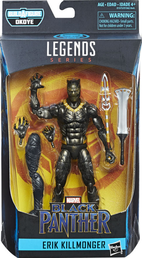 Marvel Black Panther Legends Series Erik Killmonger, 6-inch (Okoye BAF)