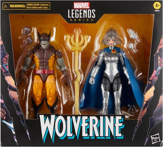 Wolverine 50th Anniversary Marvel Legends Wolverine and Lilandra Neramani 6-Inch Action Figure 2-Pack