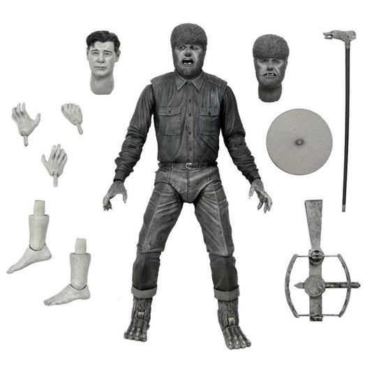 Universal Monsters Ultimate Wolf Man Black and White Version 7-Inch Scale Action Figure