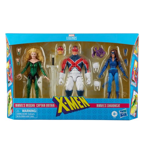 X-Men Excalibur Marvel Legends Captain Britain, Meggan, Shadowcat 6-Inch Action Figures