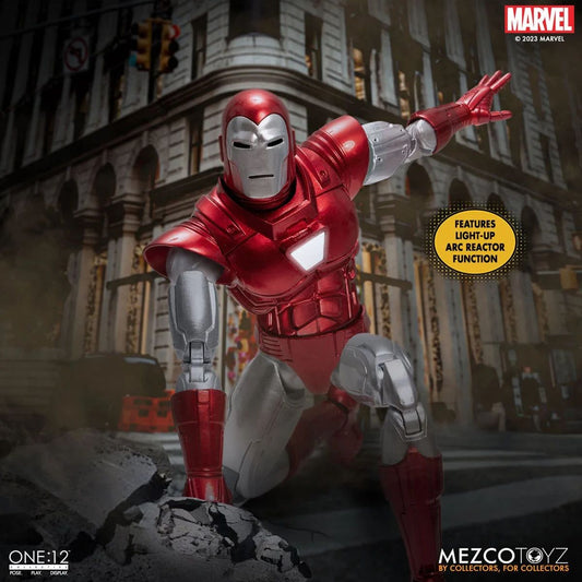 Mezco Iron Man: Silver Centurion Edition One:12 Collective Action Figure