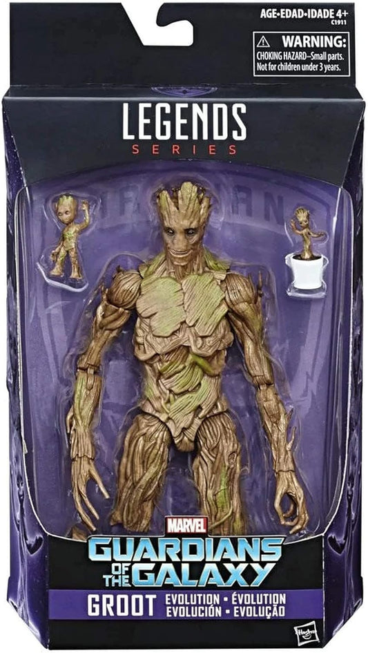 Guardians of the Galaxy Marvel Legends Groot Evolution Action Figures Set - Exclusive