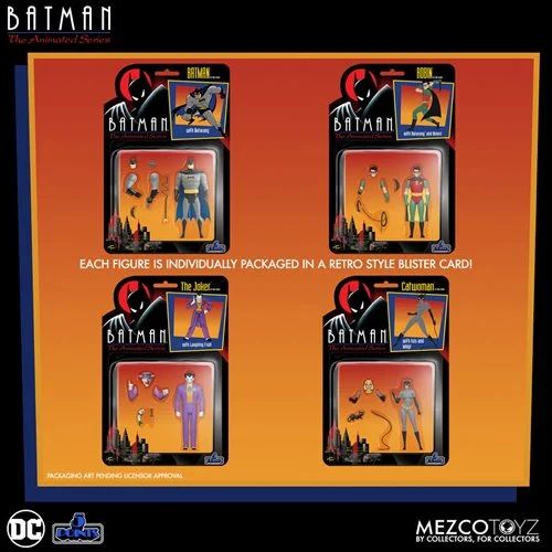 Mezco Batman: The Animated Series 5 Points Action Figure Set of 4